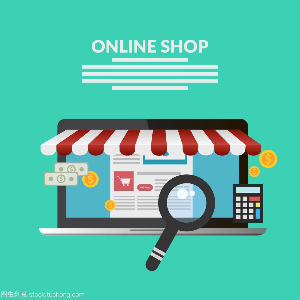 網上開店矢量平面設計橫幅 eps 10